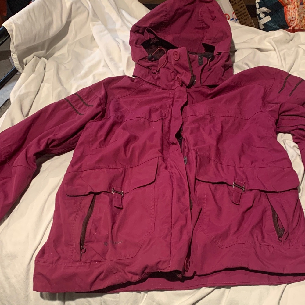 #424 Columbia Titanium Tech Interchangeable Women's Purple Hooded Jacket